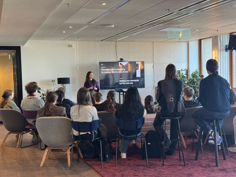 Students attending a recruitment and sustainability presentation at DEPT Rotterdam